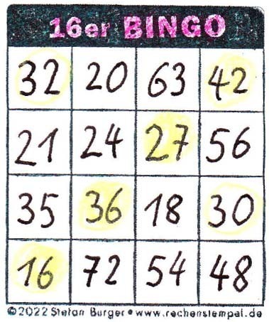 "16er Bingo"